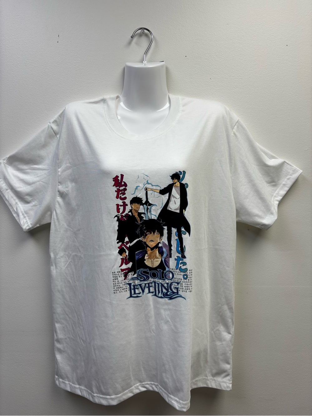White Solo Leveling Graphic T-Shirt
